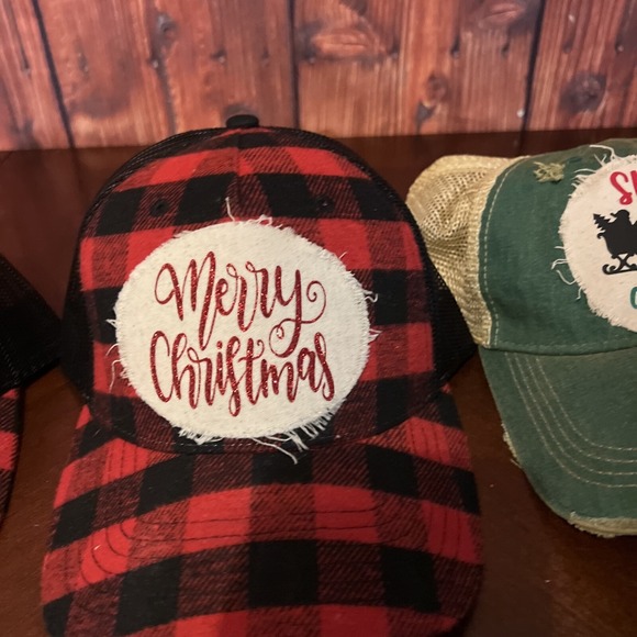 Merry Christmas BASEBALL CAP DAD HAT HOLIDAYS Set Of‎ Tree Boho Groove - Picture 3 of 6